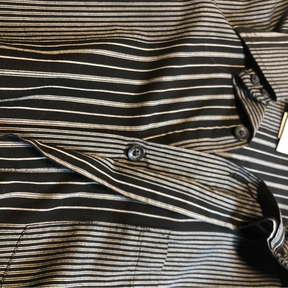 Fender Guitar Long Sleeve Striped Button Up Shirt Skull Rock n Roll Size Large - Picture 10 of 10